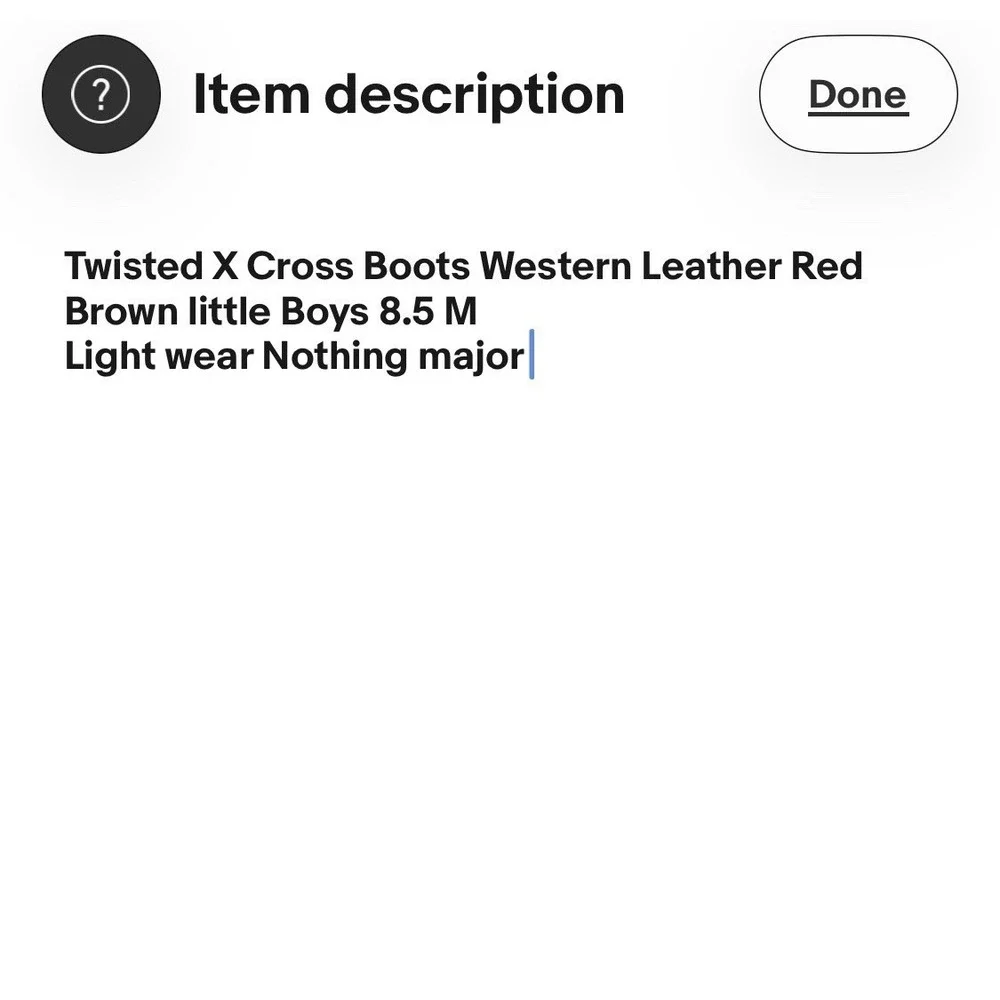 Twisted X Cross Boots Western Leather Red Brown Little‎ Boys 8.5 M
